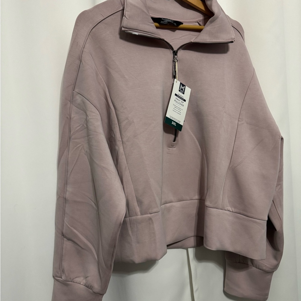 Member’s Mark Women's Mauve Pink Quarter-Zip Pullover‎ 3XL